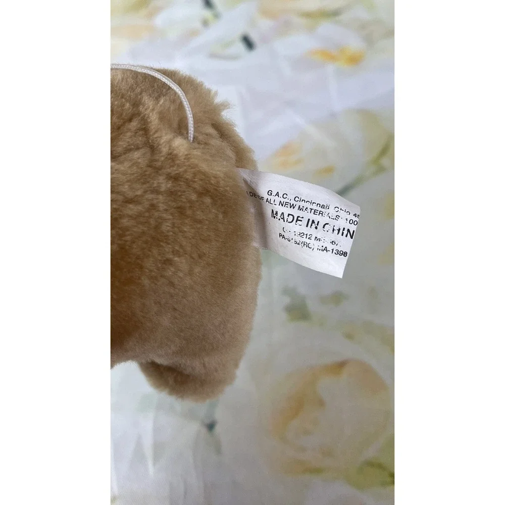 Brown Easter Bunny Rabbit Plush Stuffed Animal Pull Tail Vintage 2001 GAC